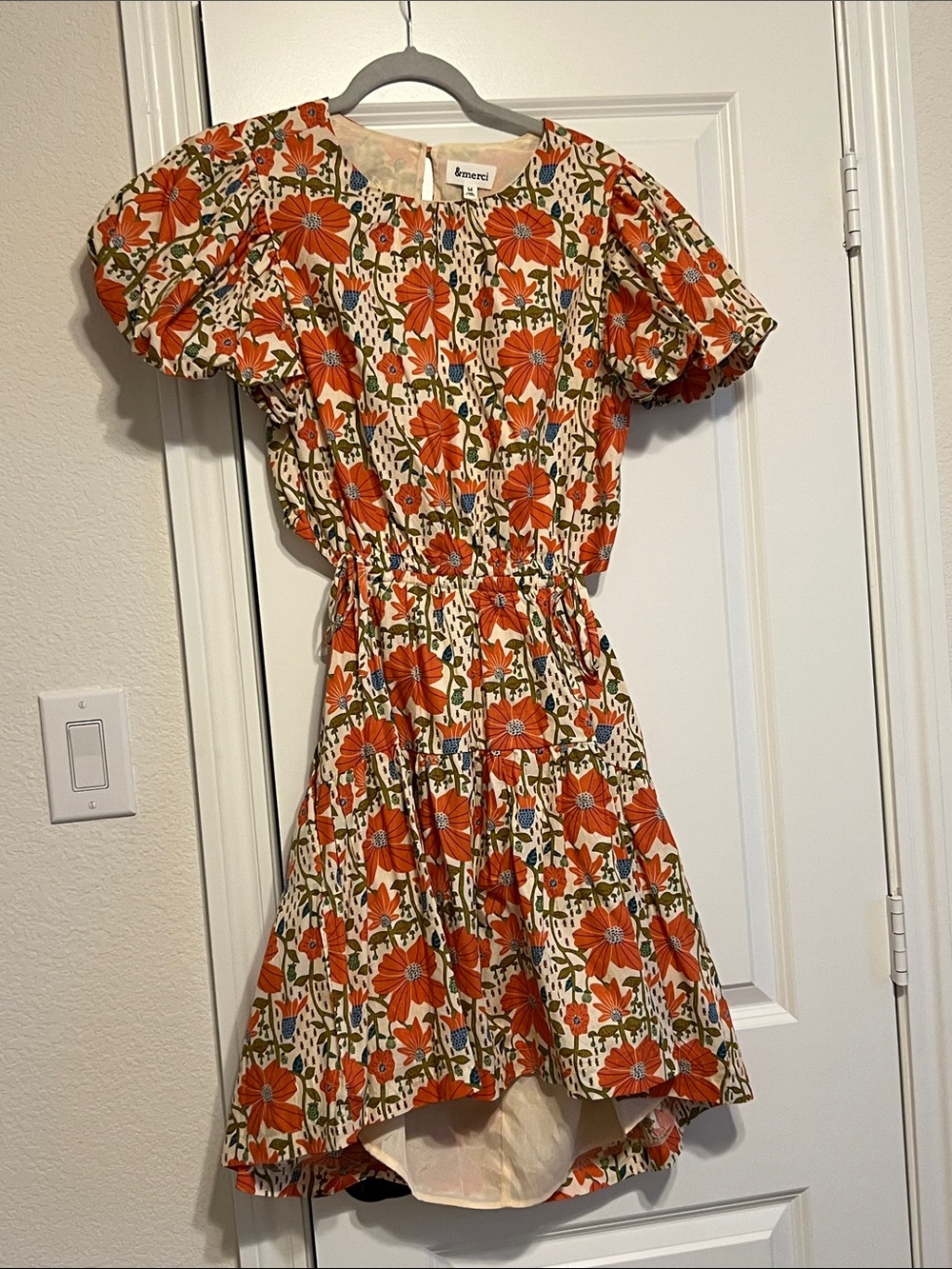 Amari Orange Floral Midi Dress by Amari